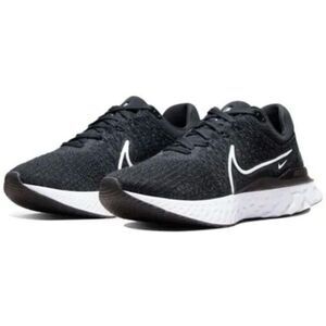 Nike React Infinity Run Flyknit 3 Black & White Running Shoes Sneakers.